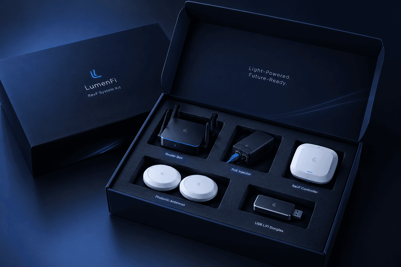 LumenFi RevF System Kit unboxed