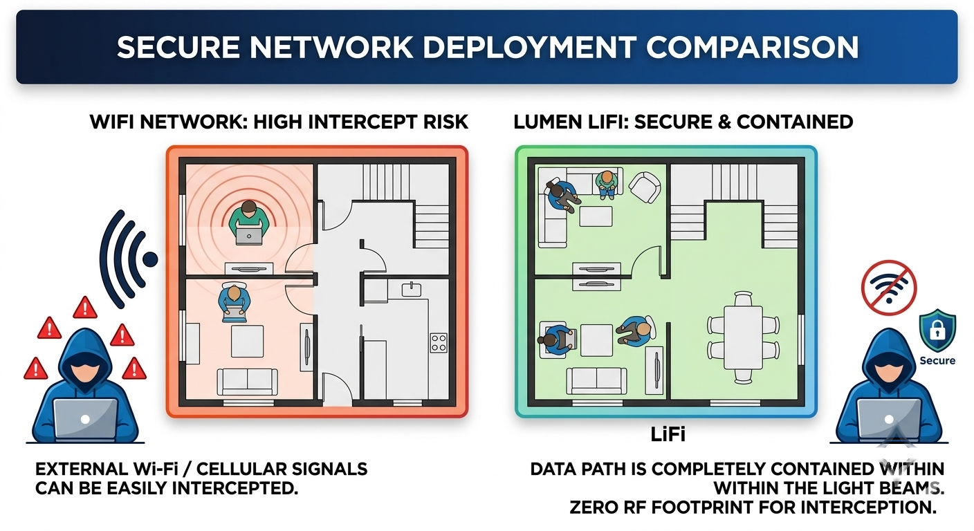 Physical Boundary Containment Mapping Network Data Cones
